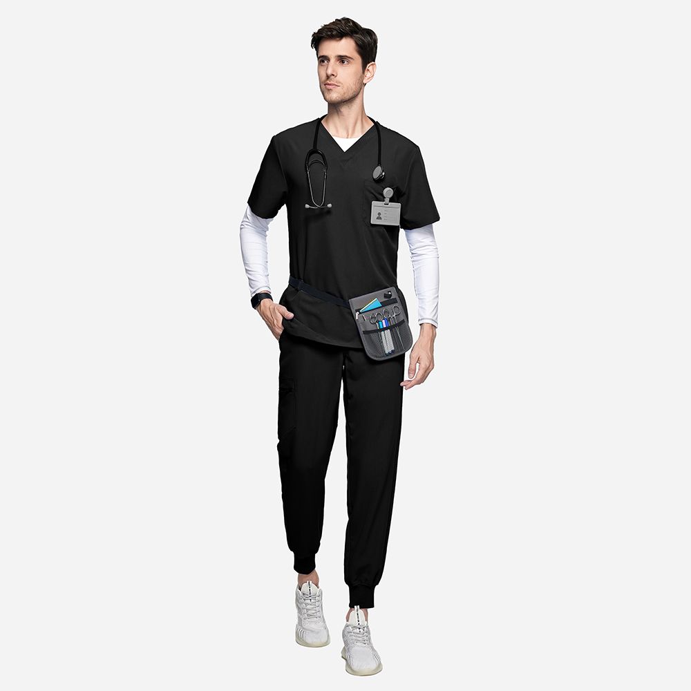 Black Scrubs For Men Virtis Set — ver 2
