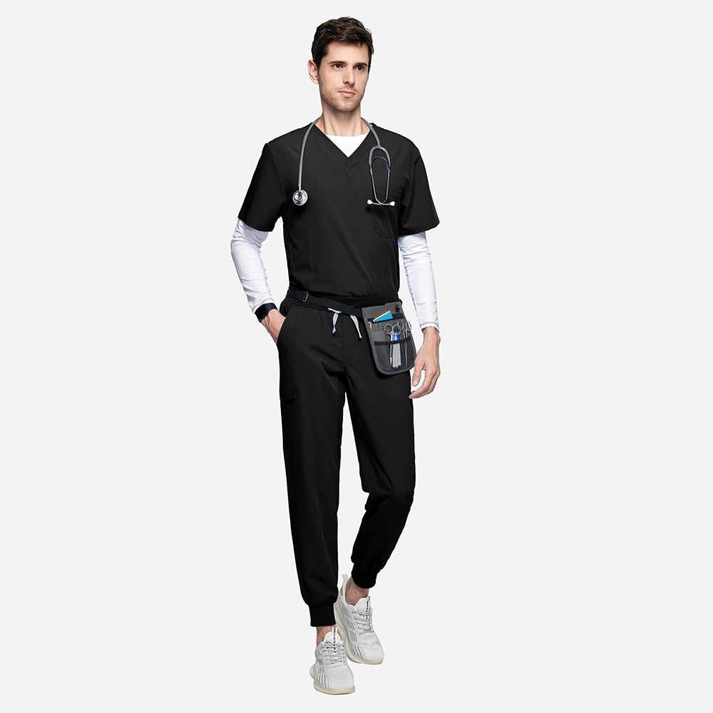 Black Scrubs For Men Virtis Set — ver 3