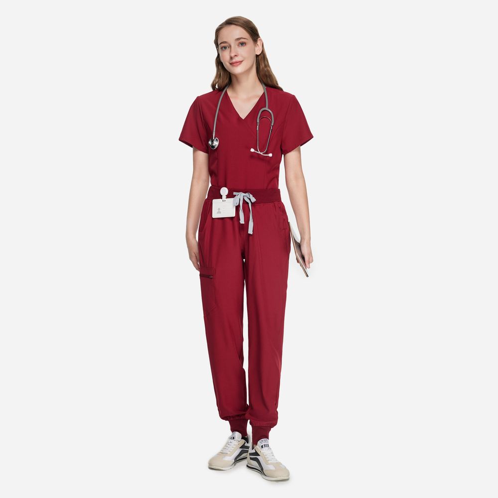 Charlotte Burgundy Scrubs Set — ver 3