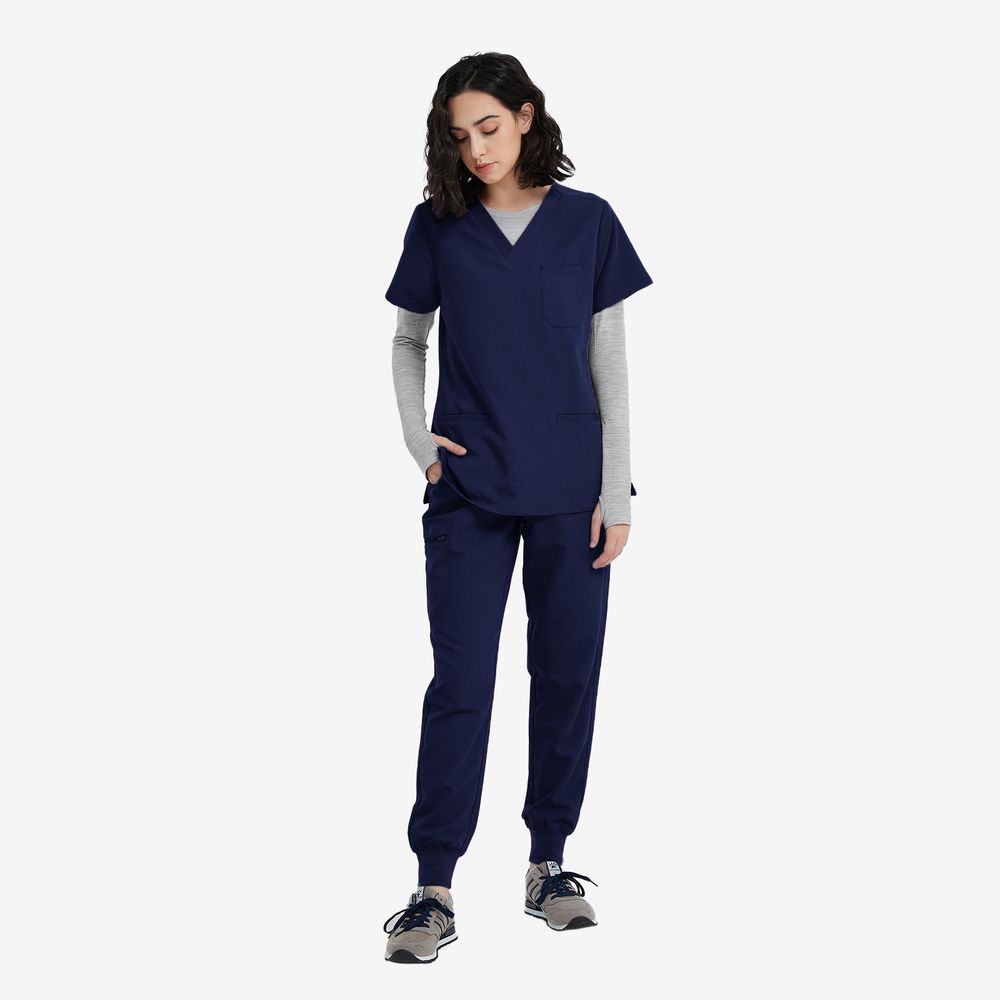 Ellisa Navy Blue Scrubs Jogger Pants