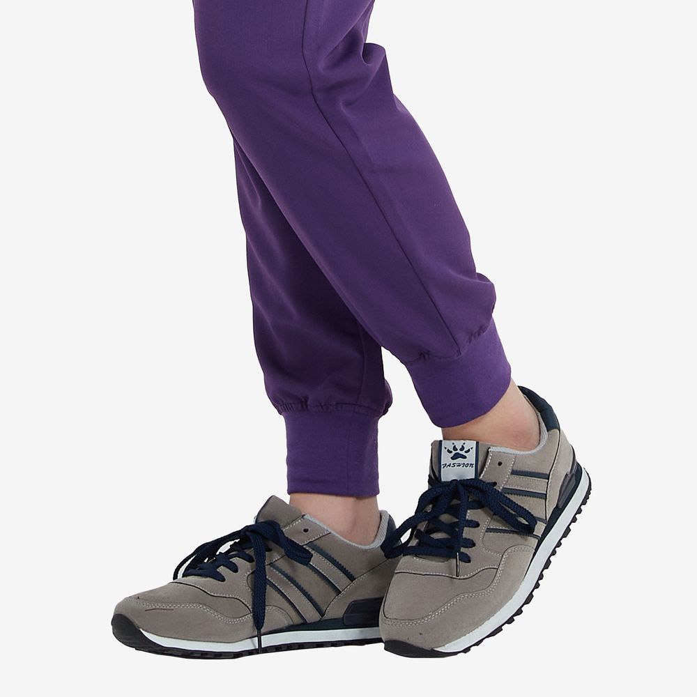 Ellisa Plum Wine Color Eggplant Scrubs — view 1