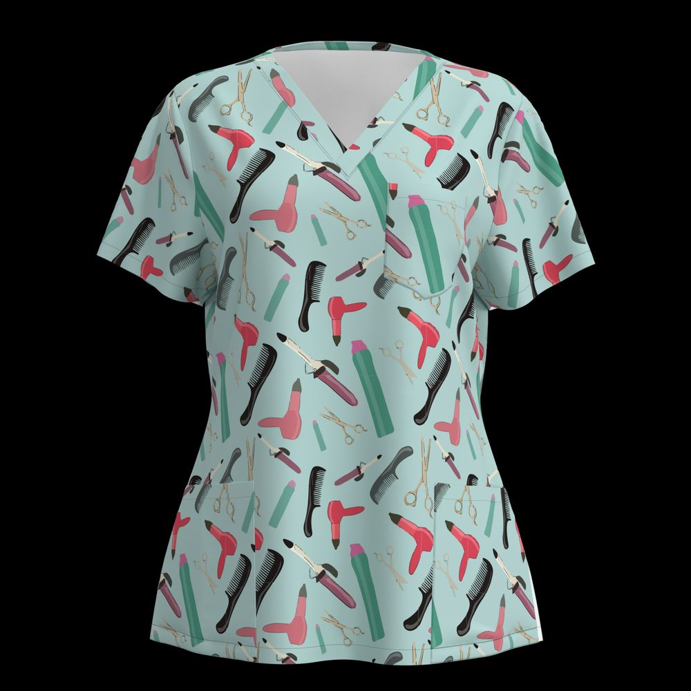 Patterned Custom Logo Scrubs — ver 3