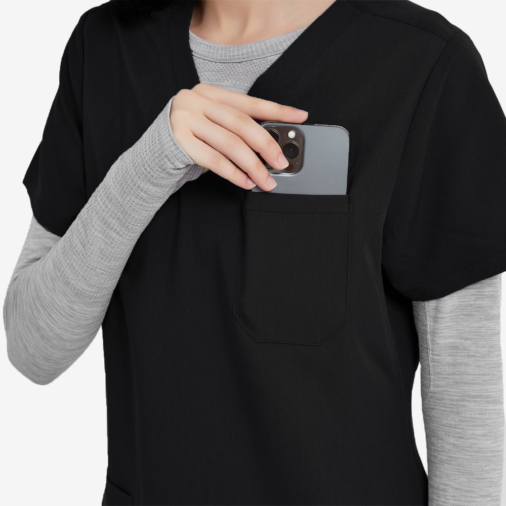 Women Black Jogger Scrubs Ellisa Set — view 3