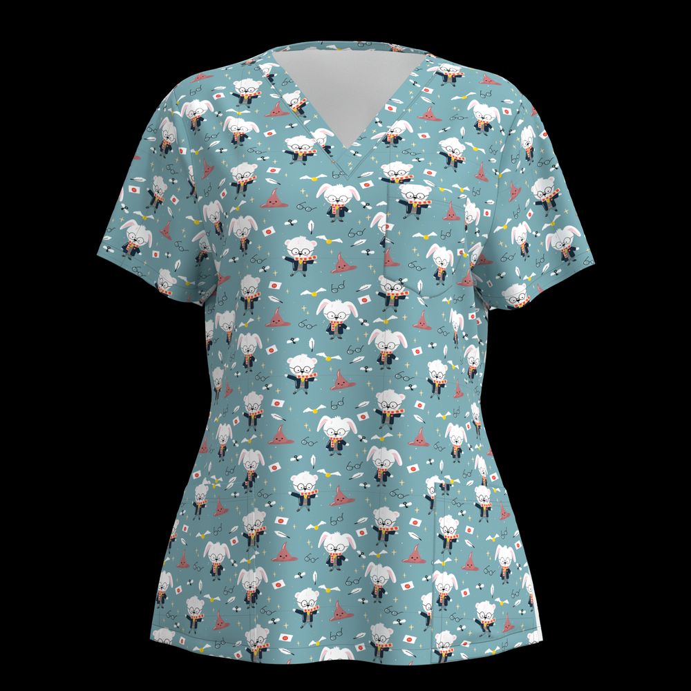 Women Patterned Scrub Tops