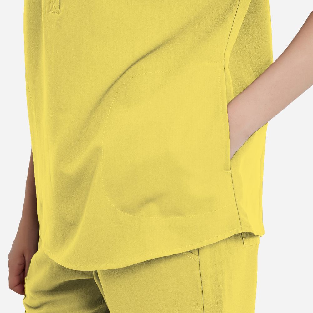 Avant Yellow Scrubs Top With Jogger Pants — view 2